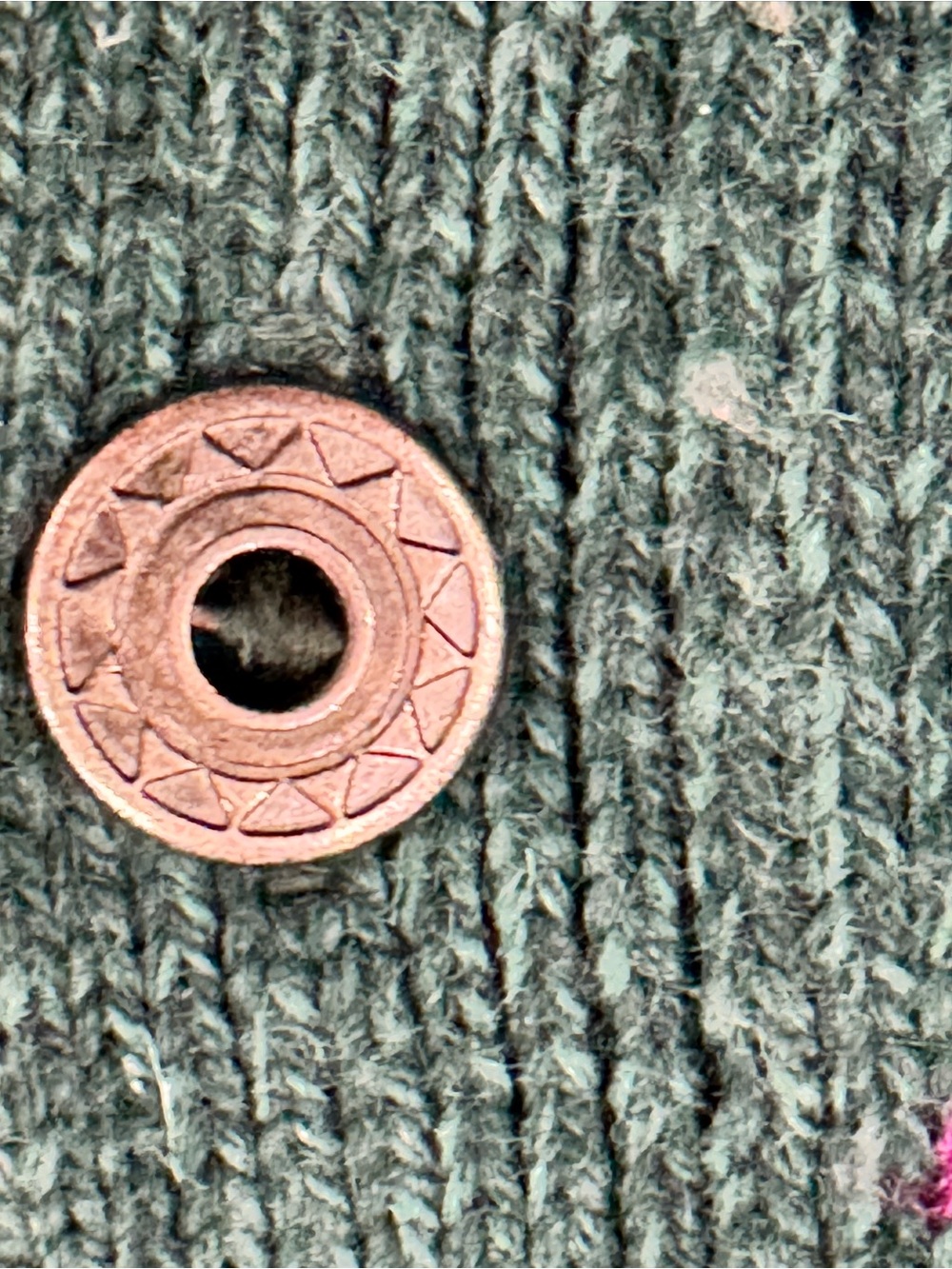 Vintage Woolrich Wool Blend Cardigan Sweater Buttons medium Green - Picture 6 of 6